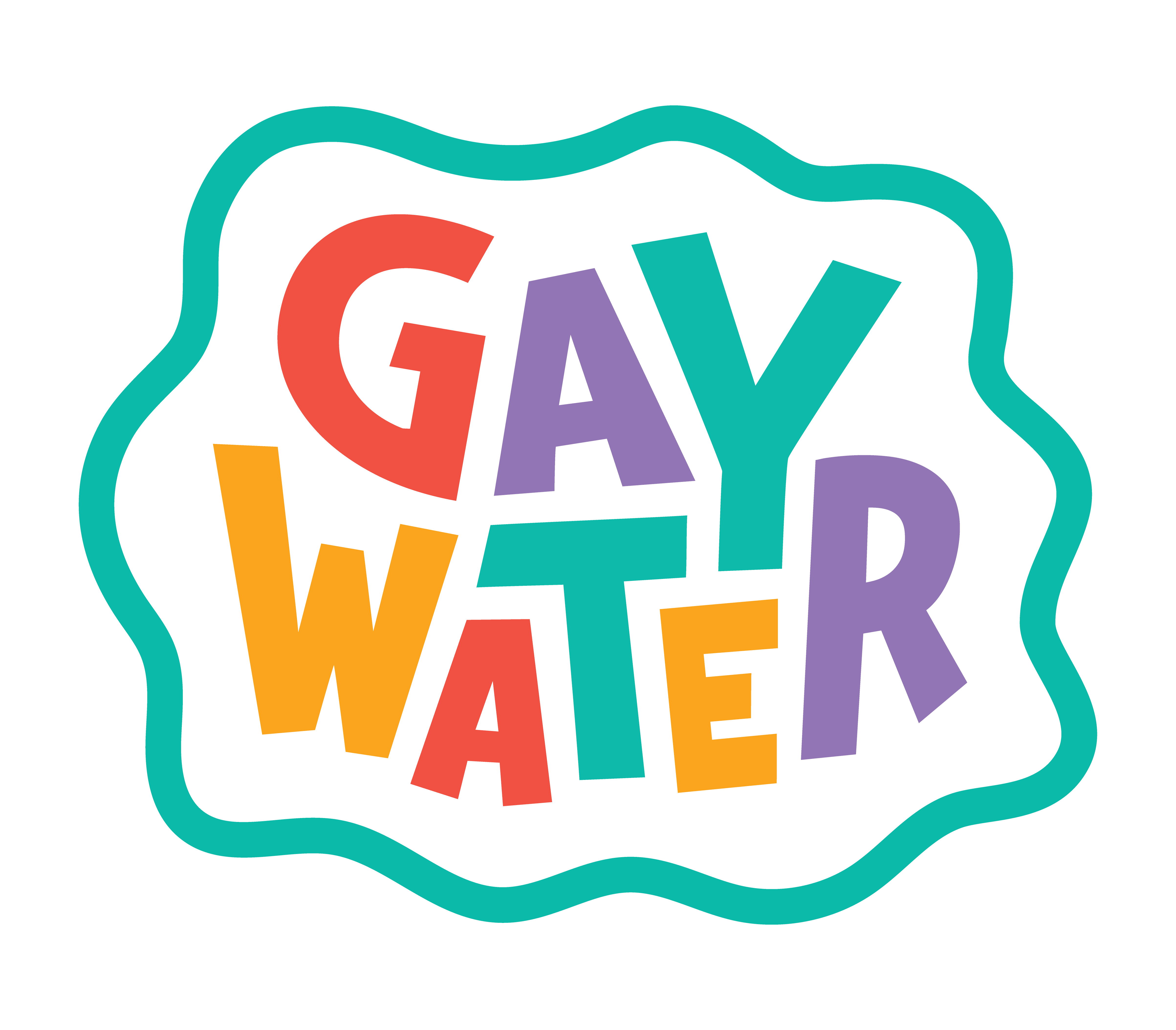 Color Outline Sticker Gaywater Logo 05