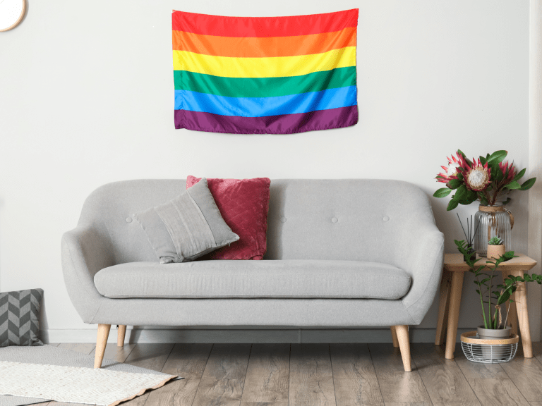 Living Room Pride Flag Living Room Pride Flag